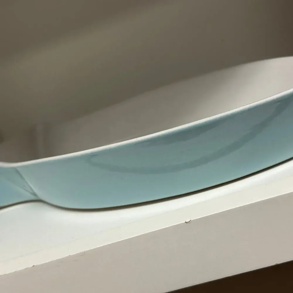 Baby Blue Fish Shaped Serving Platter Threshold Stoneware‎ Large Aqua
